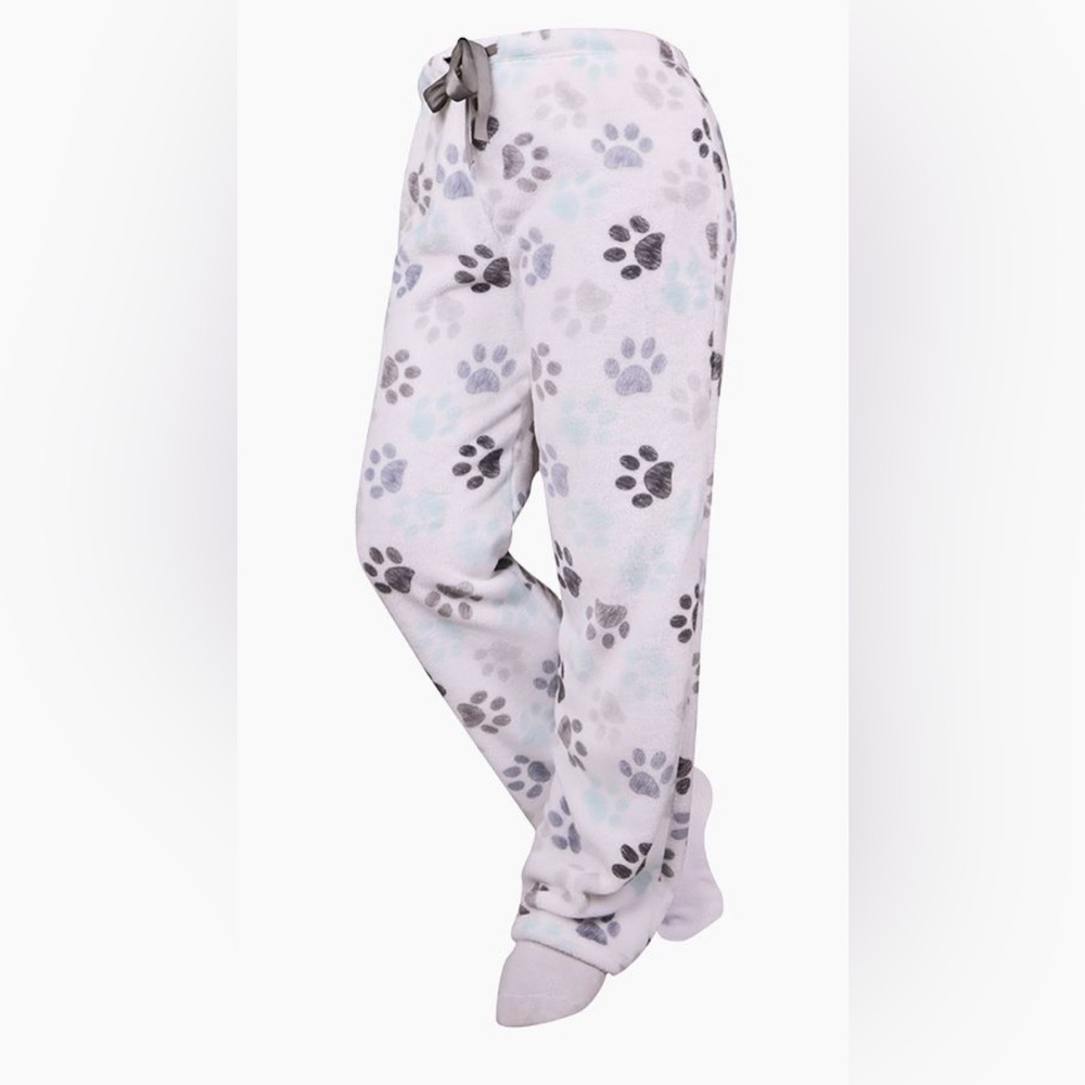 NWT paw print fleece PJ pants